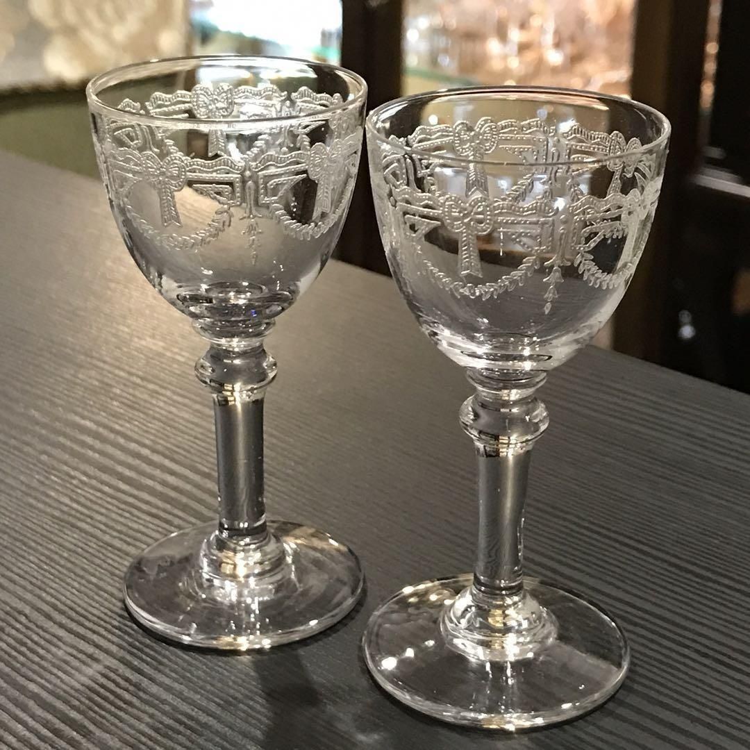 華麗なるオールド サンルイ★282 金彩★グリーン★リキュール ショットグラス 華麗なるオールド サンルイ☆282 金彩☆グリーン☆リキュール