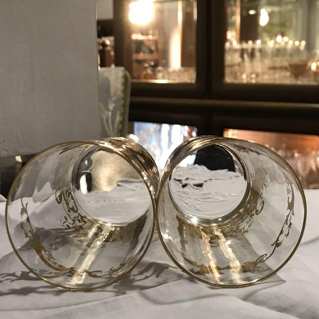 美しい金彩オールドサンルイ St Louisミカド Micadoタンブラー 美しい金彩オールドサンルイ St Louisミカド Micadoタンブラー