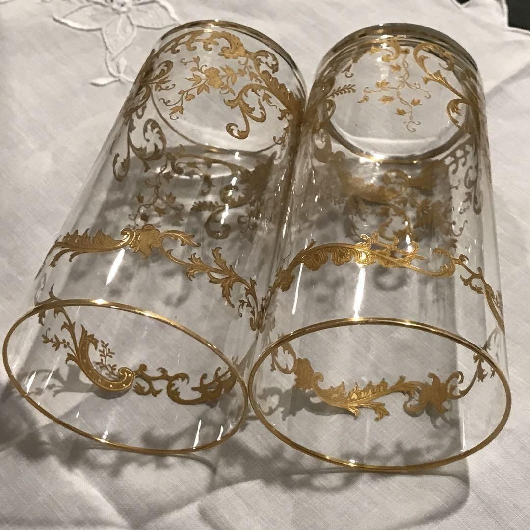 美しい金彩オールドサンルイ St Louisミカド Micadoタンブラー 美しい金彩オールドサンルイ St Louisミカド Micadoタンブラー