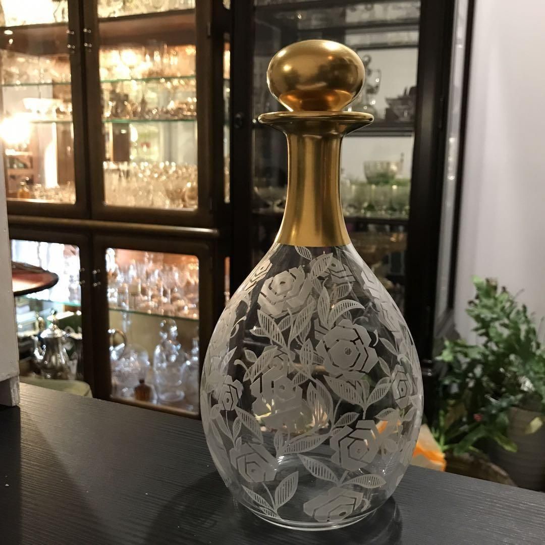 美しい金彩のオールドバカラBACCARATフォントネFontenayデカンタ 美しい金彩のオールドバカラBACCARATフォントネFontenayデカンタ
