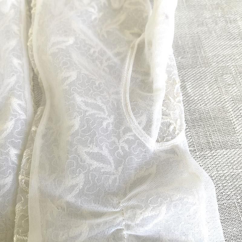 フランス製葉っぱ模様のレースグローブ S～M 未使用品