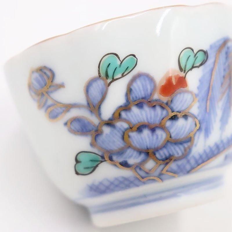 アンティーク色絵猪口 明治大正時代の温かみ