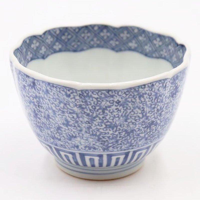 大きめ 手描き 染付 呉須 湯呑み 小鉢 蕎麦猪口 和食器