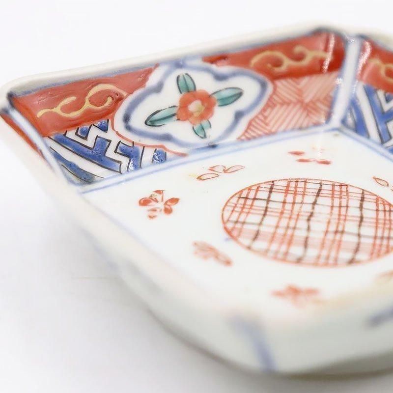 アンティーク手塩皿 明治大正期の繊細な彩綾