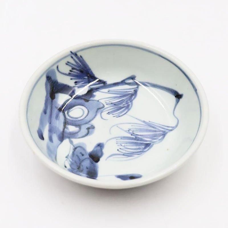 明治時代の繊細な手描きアンティークなます皿