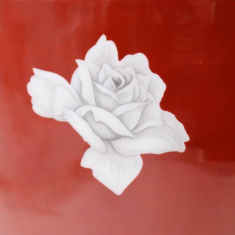 昭和アンティークのノリタケ火鉢・白薔薇モチーフ