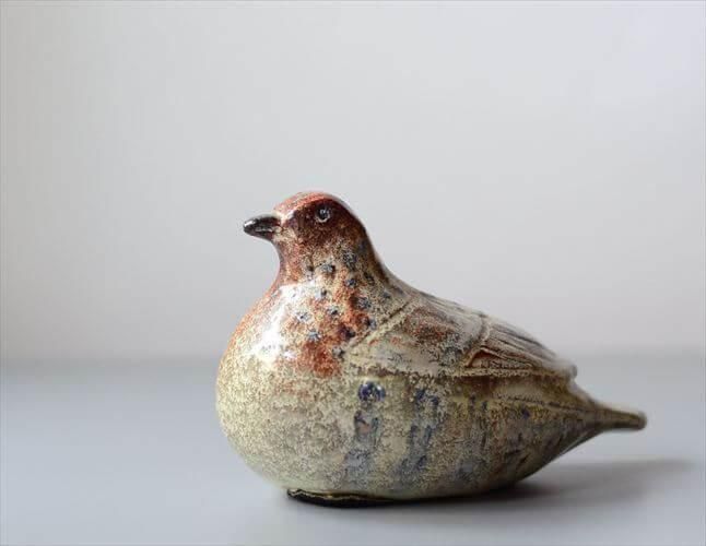 デンマークから 雰囲気ある釉調の鳥 陶器 オブジェ アートピース デンマークから 雰囲気ある釉調の鳥 陶器 オブジェ アートピース