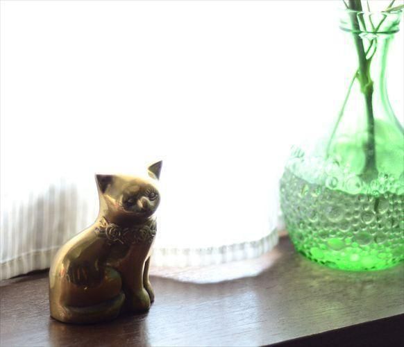 フランスから 真鍮のネコ オブジェ ブラス Cat 猫 フィギュア フランスから 真鍮のネコ オブジェ ブラス Cat 猫 フィギュア