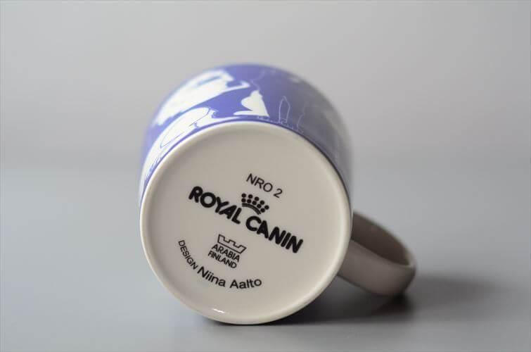 アラビア ロイヤルカナン マグカップ ブルー フィンランド製