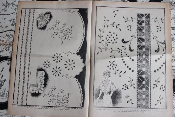 フランス製1900年発行 刺繍週刊誌4冊セット