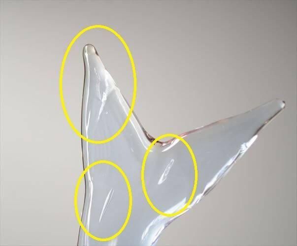 ドイツから 色が変わる アレキサンドライトガラスのクジラ 置物
