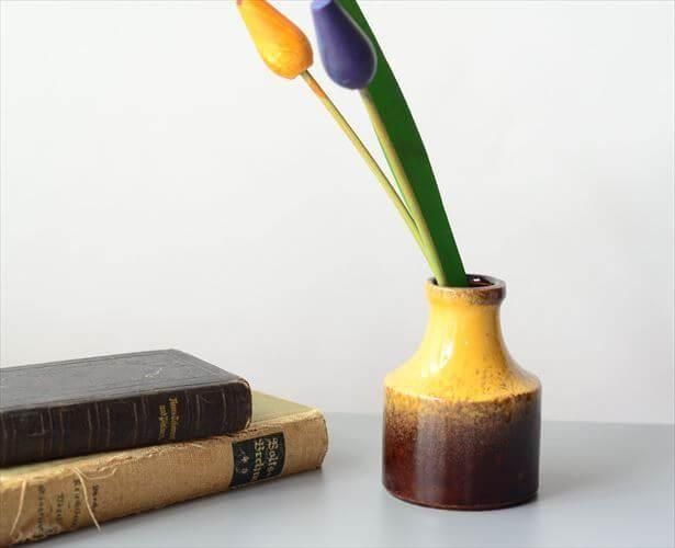 ドイツ製 ヴィンテージ Scheurich Fat Lava Vase 花瓶 花器