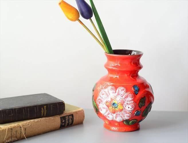 ドイツ製 ヴィンテージ Bay Keramik Fat Lava Vase 花瓶 花器 ドイツ製 ヴィンテージ Bay Keramik Fat Lava Vase 花瓶 花器