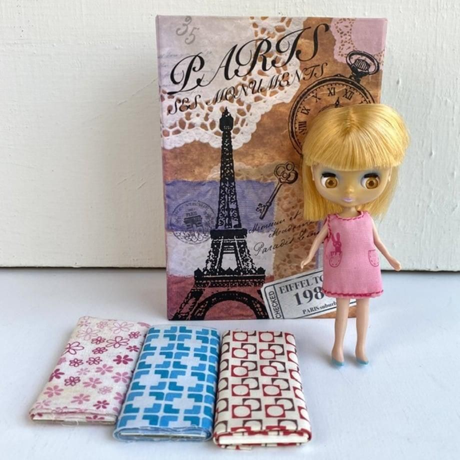 アユミーム⭐プチブライス ～緑レトロ猫ちゃんワンピースセット