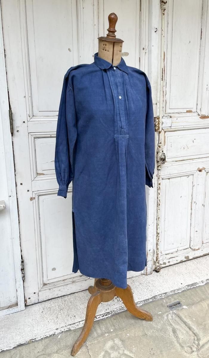 フランス製アンティークの手仕事リネンワンピース