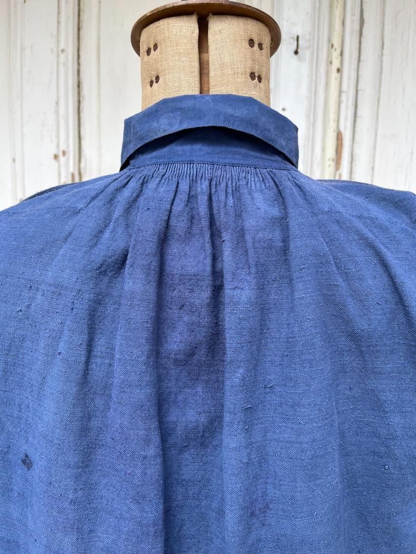 フランス製アンティークの手仕事リネンワンピース