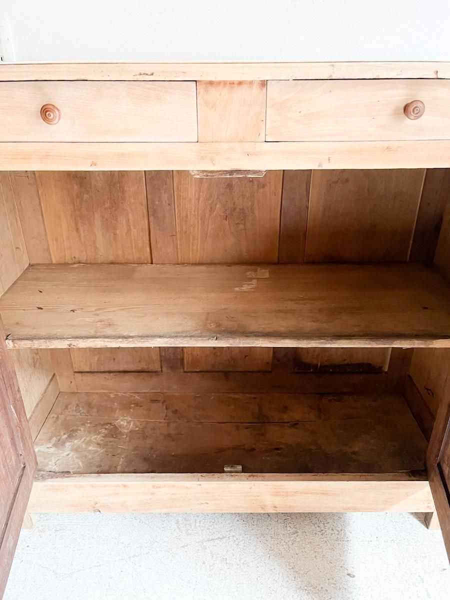 フランス製アンティークビーチキャビネットS