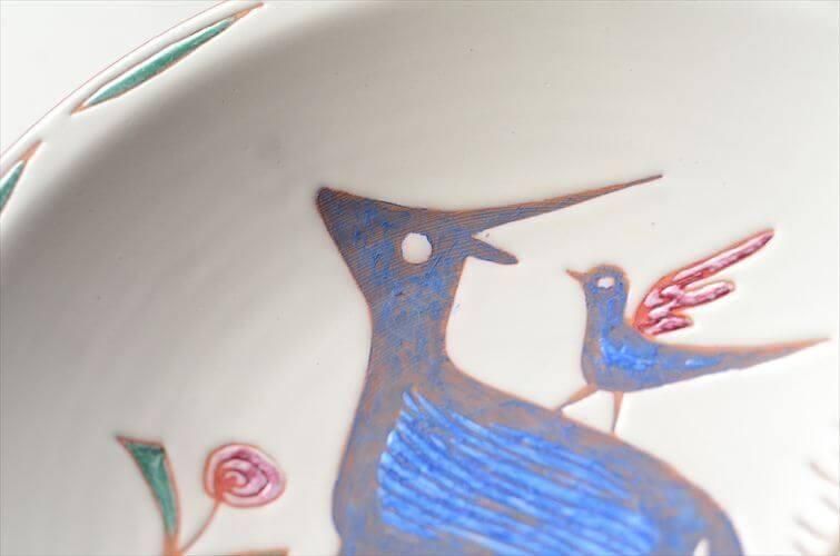 オランダ製 Hans Wagner かわいいヤギと小鳥の大きな絵皿 壁掛け