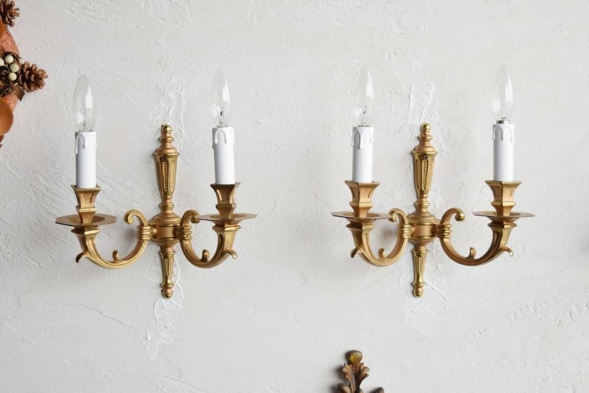 フランス製アンティークウォールランプ｜重厚感ある1930年代の真鍮製品