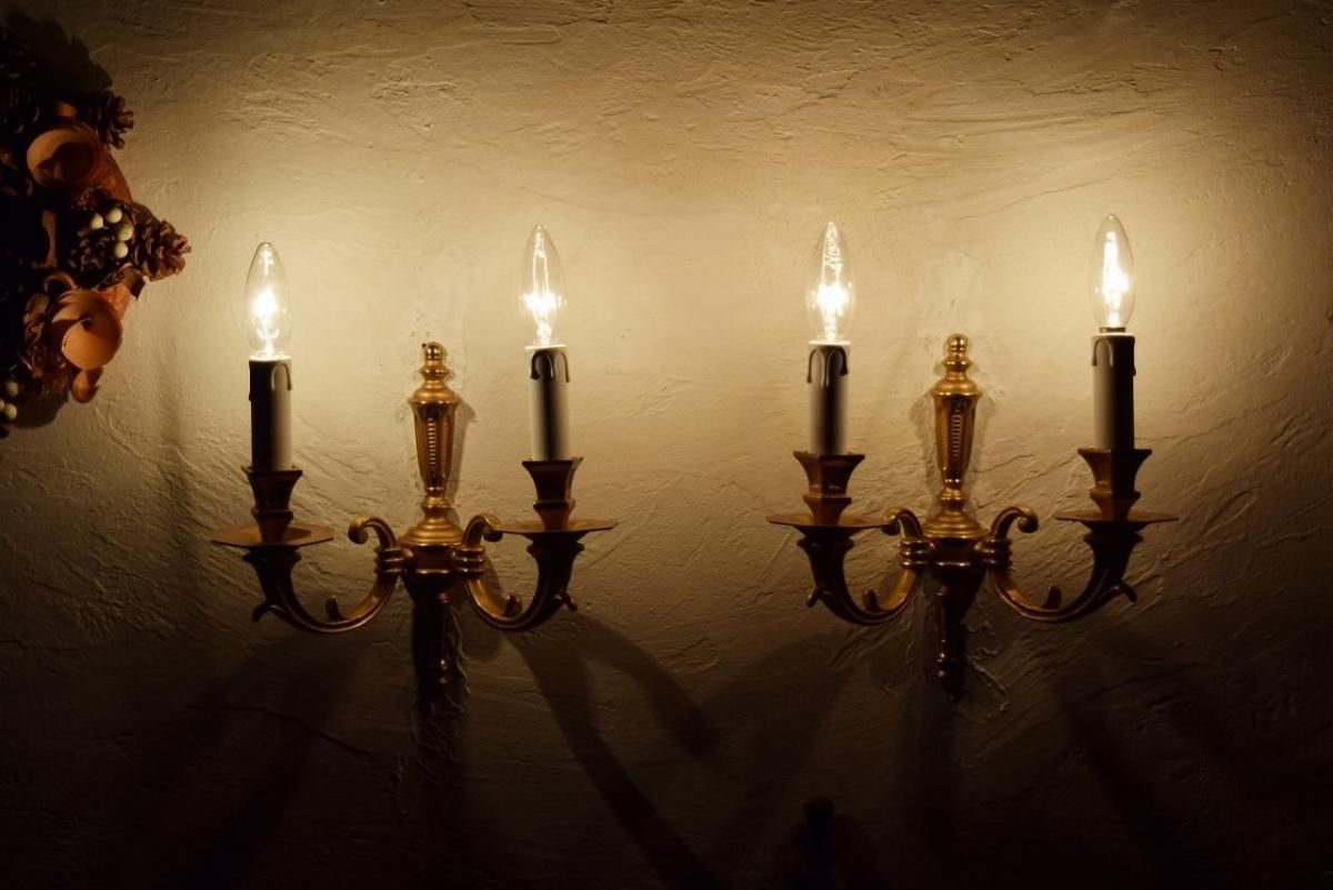 フランス製アンティークウォールランプ｜重厚感ある1930年代の真鍮製品