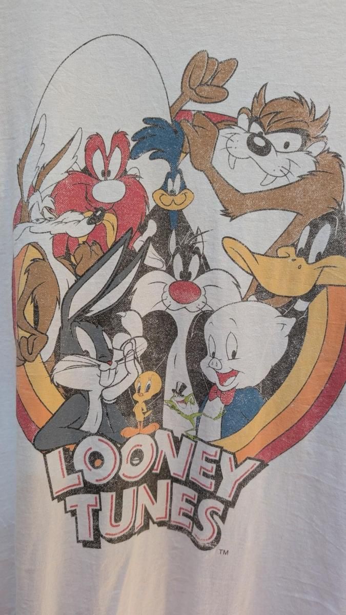 90s US古着【ルーニー トゥイーティー キャラTシャツ 】レディース2XL SPORTSWEAR 90年代 USA製 LOONEY TUNES ルーニーテューンズ