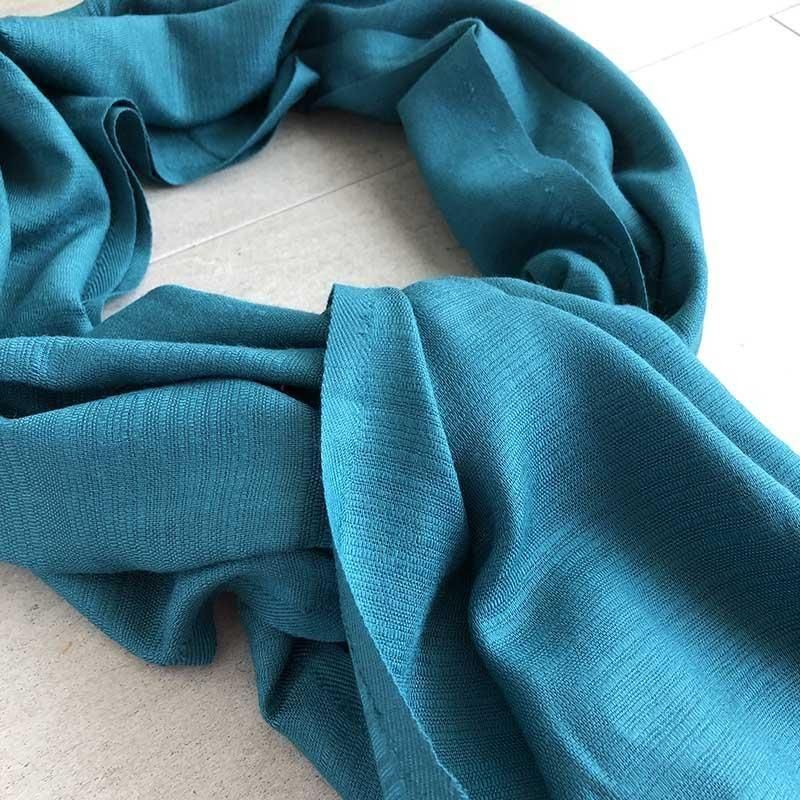 【パラスパレス】美品　水色　ターコイズブルー　フリンジ付きストール パラスパレス】美品 水色 ターコイズブルー フリンジ付き