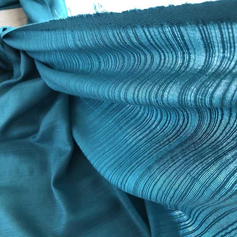 【パラスパレス】美品　水色　ターコイズブルー　フリンジ付きストール パラスパレス】美品 水色 ターコイズブルー フリンジ付き