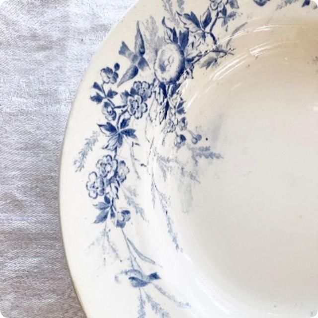 クレイユモントロー Linotte 親鳥の深皿 23センチ