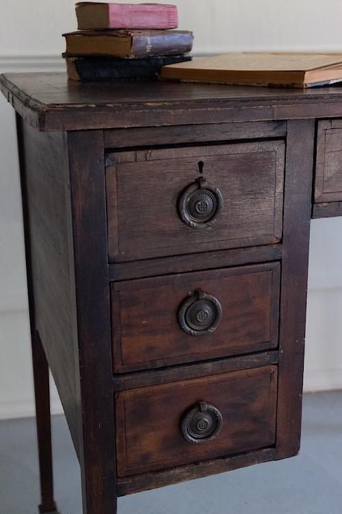 【本日値下げ中】アンティークデスク 収納付き アンティーク風パソコンデスク（パソコンデスク/ワークデスク