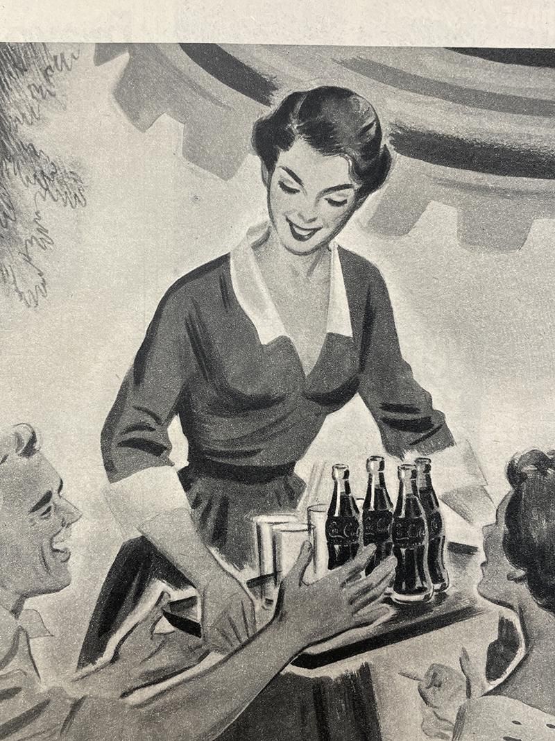 ヴィンテージ雑誌 PARIS MATCH（1953年）4P Coca-cola・靴下など