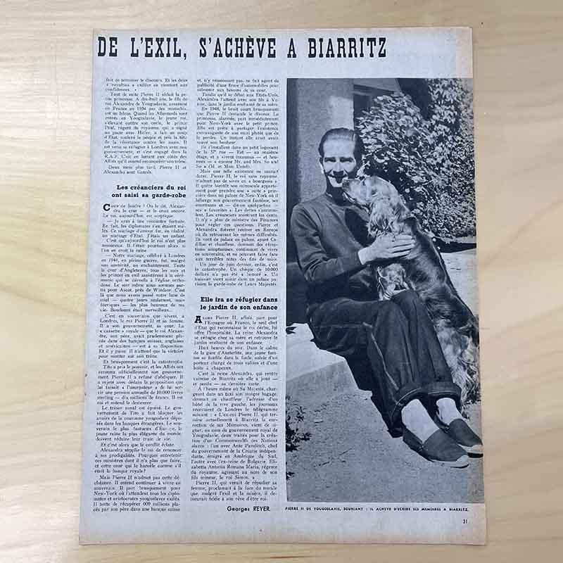 ヴィンテージ雑誌 PARIS MATCH（1953年）4Pモノクロ広告記事