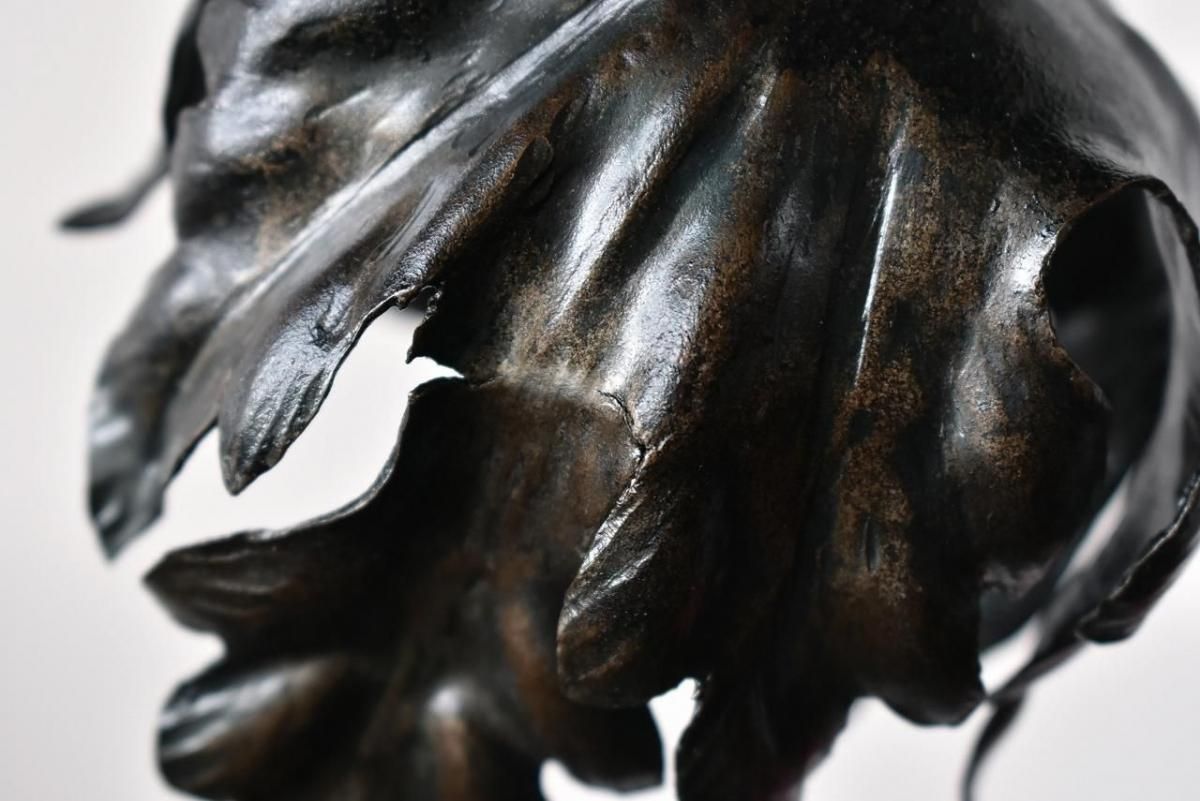 フランス製1920年代 アイアンスタンドランプ｜繊細なバラモチーフ