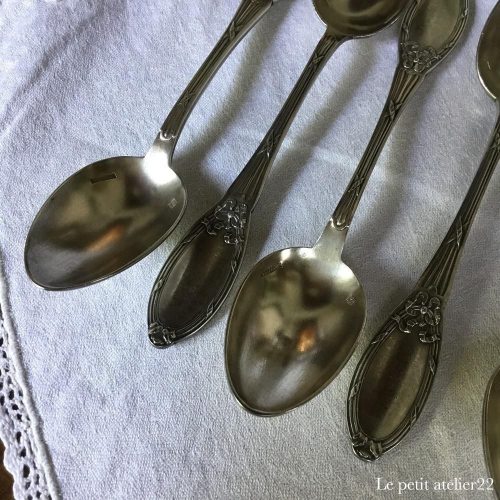 箱付12本)(S)フランス Boulenger アンティーク シルバープレート