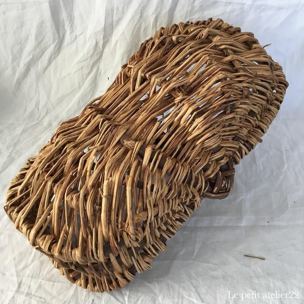 フランスブロカント　ピーナッツ形パニエ フランスブロカント ピーナッツ形パニエ アンティークパニエ