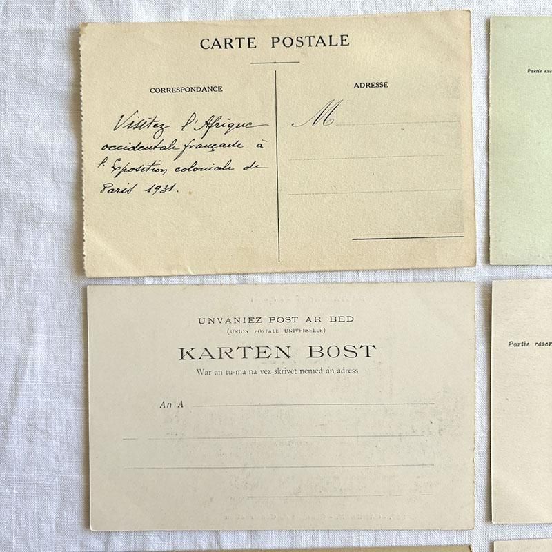 フランス製海辺の風景 アンティークポストカード 6枚セット