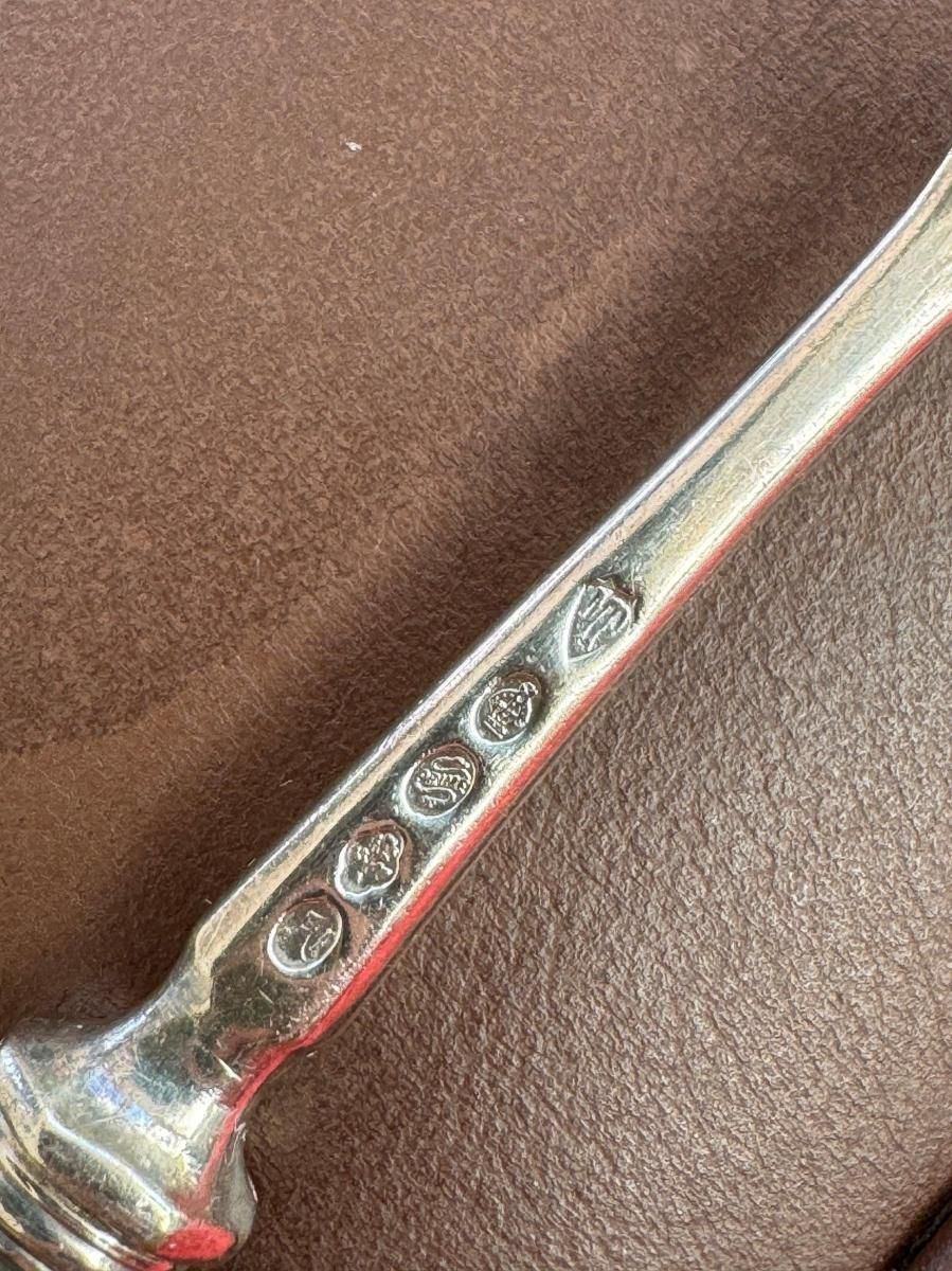 ヴィンテージ英国製シルバープレートのピクルスフォーク