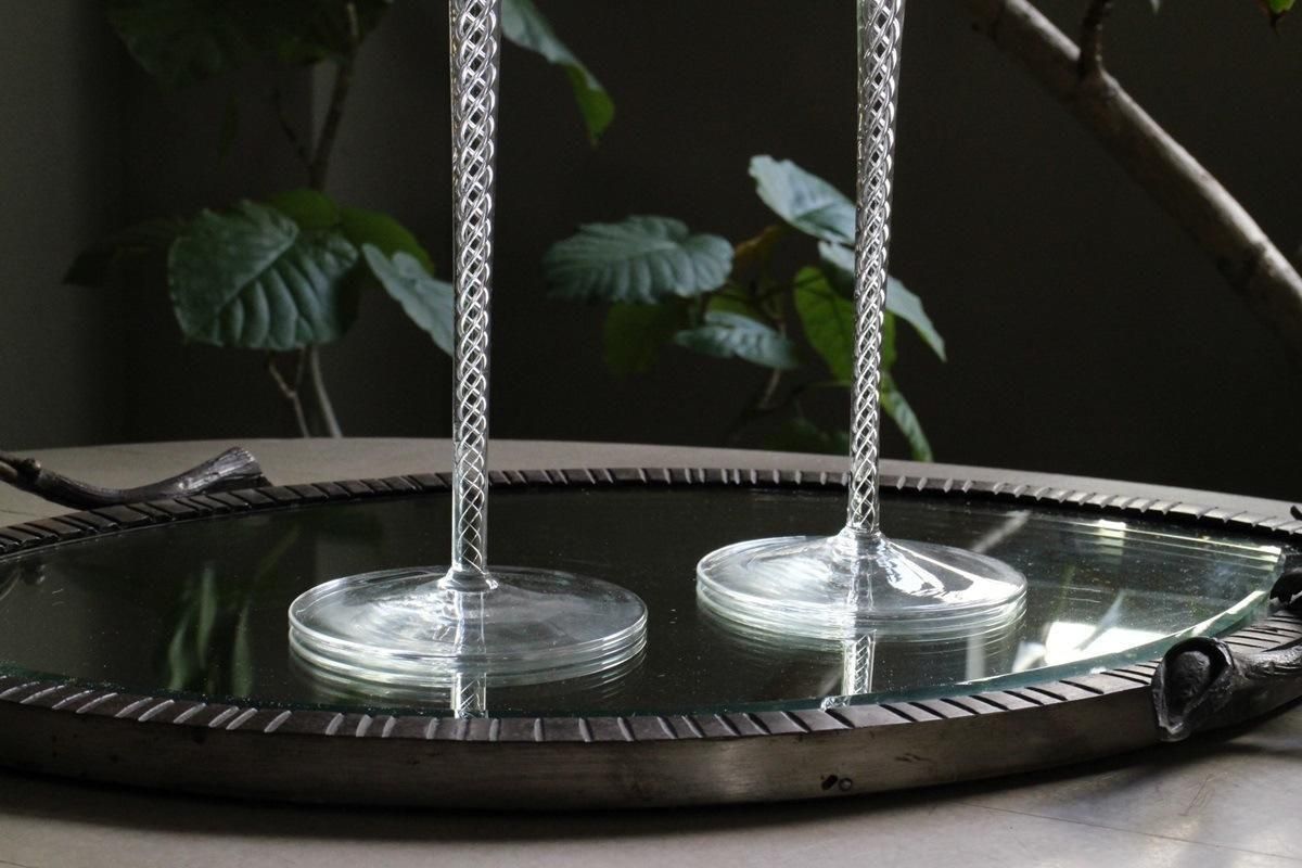 エアーツイストグラス　イギリス　エアーツイストステムグラス オペークツイスト スチュアート社のエア・ツイスト・ステムグラス」 | 坐韻通信