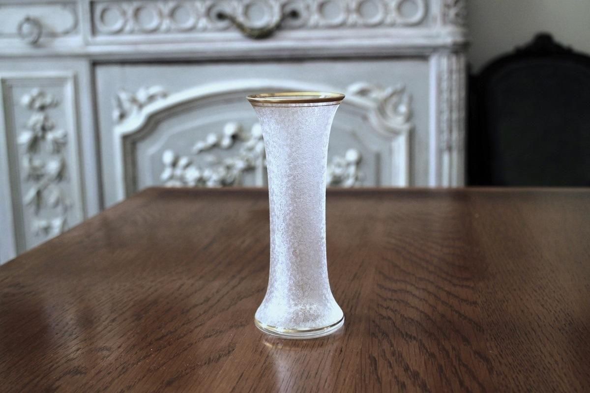 フランス製アンティーク サンルイの繊細なフラワーベース