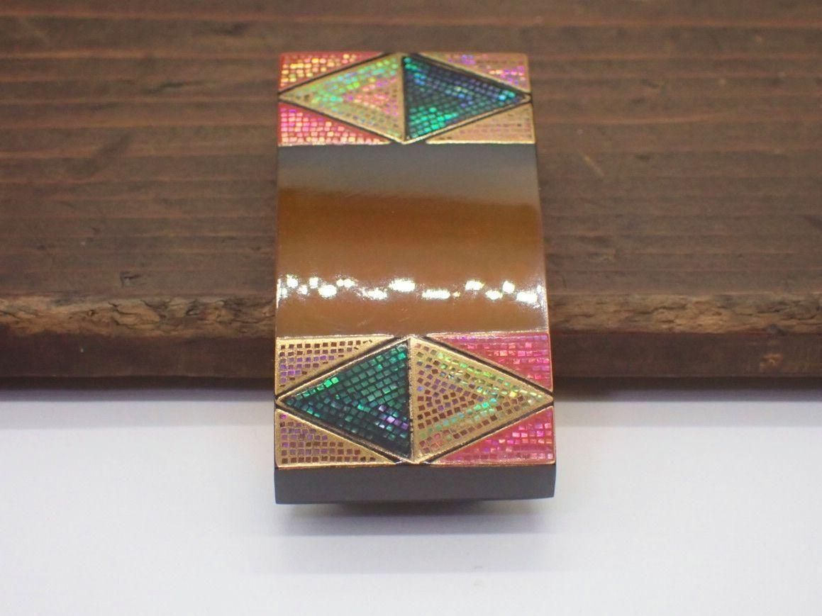 一径作 ヴィンテージ帯留 本べっ甲 モダンアート