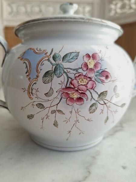 アンティーク手描き花柄ティーポット - ANTIQUE LEAVES