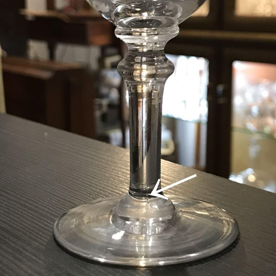 Baccarat - 可愛い♡オールドサンルイSt LouisミレーMilletクリスタルワイングラス アンティークフランス製可愛いリボン装飾のサンルイクリスタル