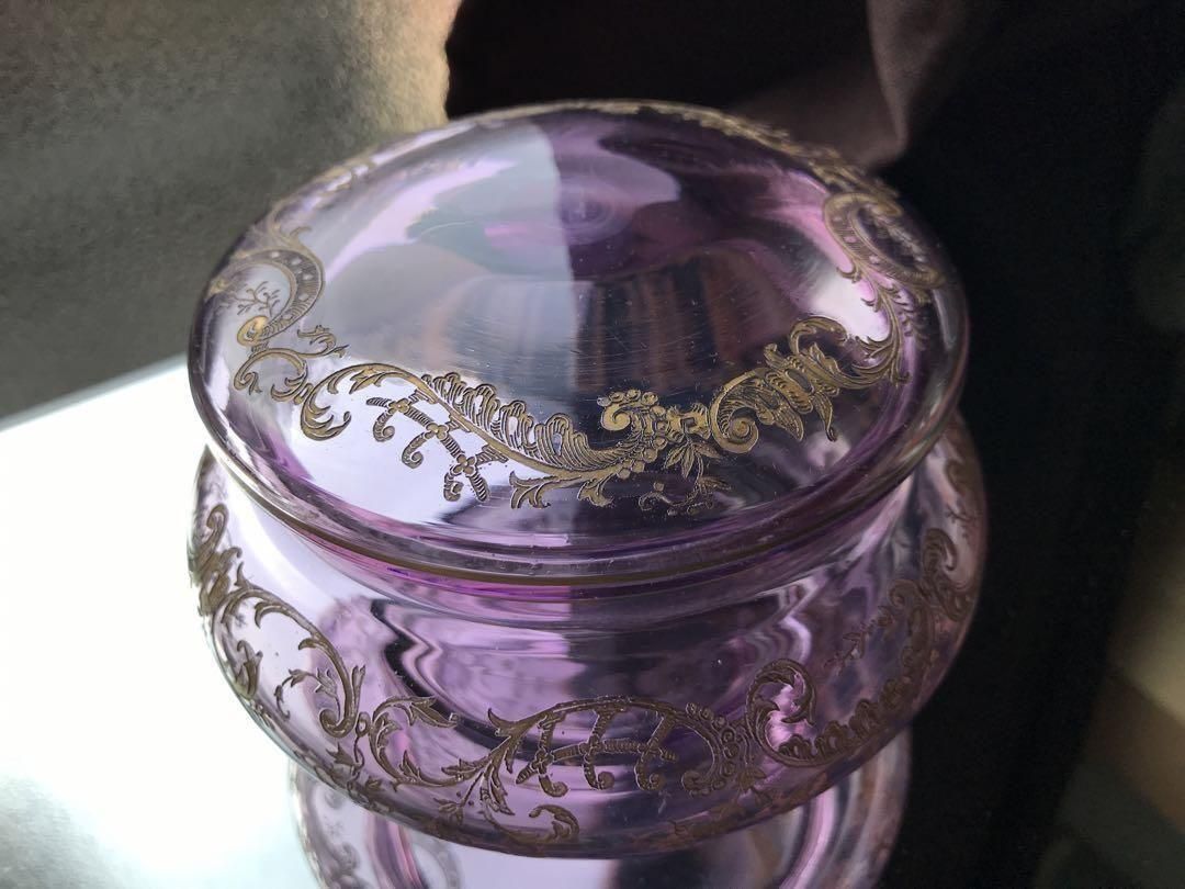 骨董　時代ガラス　希少ダイヤ柄綴り　カナリアイエロー　ボンボン入れ 菓子　ウラン 骨董 時代ガラス 希少ダイヤ柄綴り カナリアイエロー ボンボン