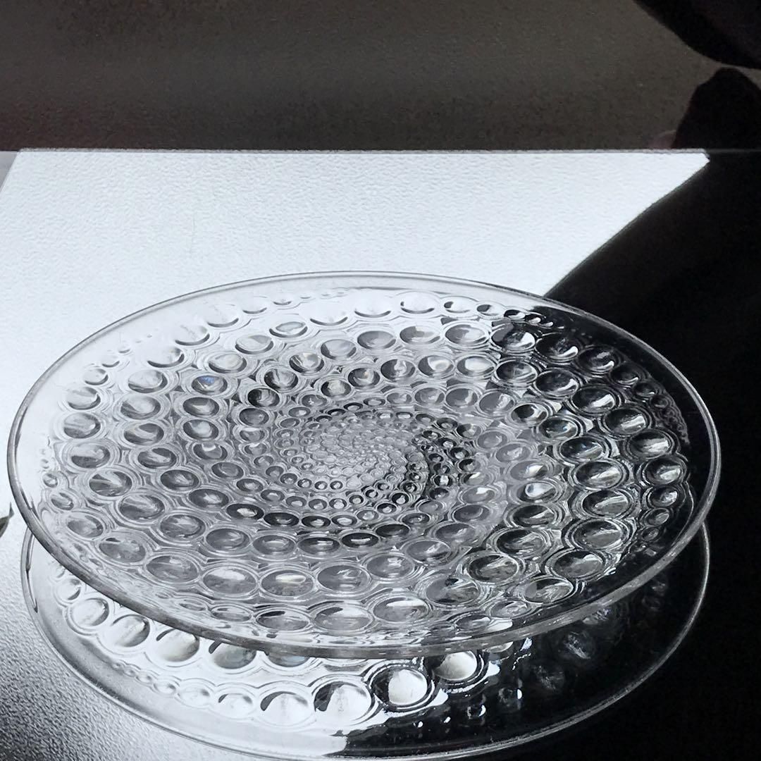 LALIQUE クリスタル皿 未使用品　ケースあり約40㎝ アンティークラリック製希少な渦巻きデザイン大皿1934年誕生作品