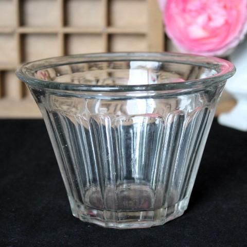 フランス製ビンテージの素朴なジャム用グラスポット