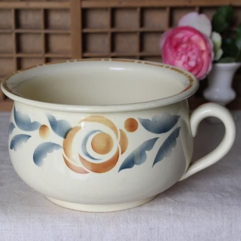 フランスアンティーク サルグミンヌ コンフィチュールポット ホワイト 陶器