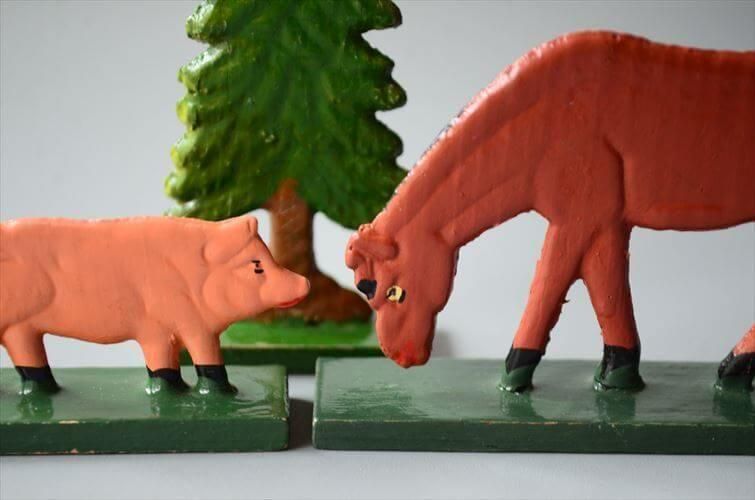 ドイツ製　エルツ　木彫りのオブジェ　レトロ ドイツ製ヴィンテージ木製動物オブジェ 癒しの魅力