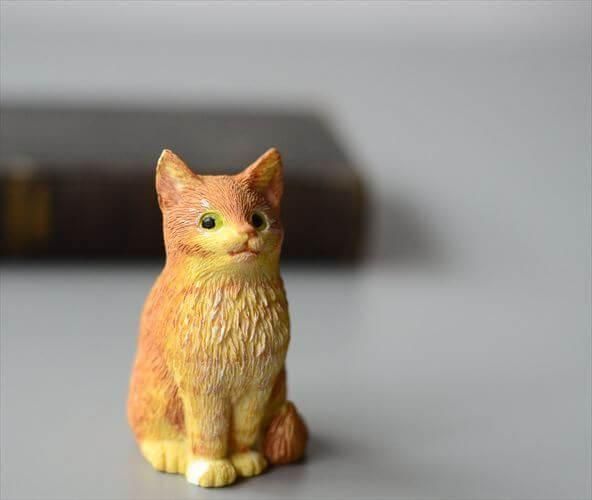 猫　石膏像　アンティーク　骨董品 フランス 19世紀 Emmanuel Frmiet 黒猫 猫 石膏像 ルーブル