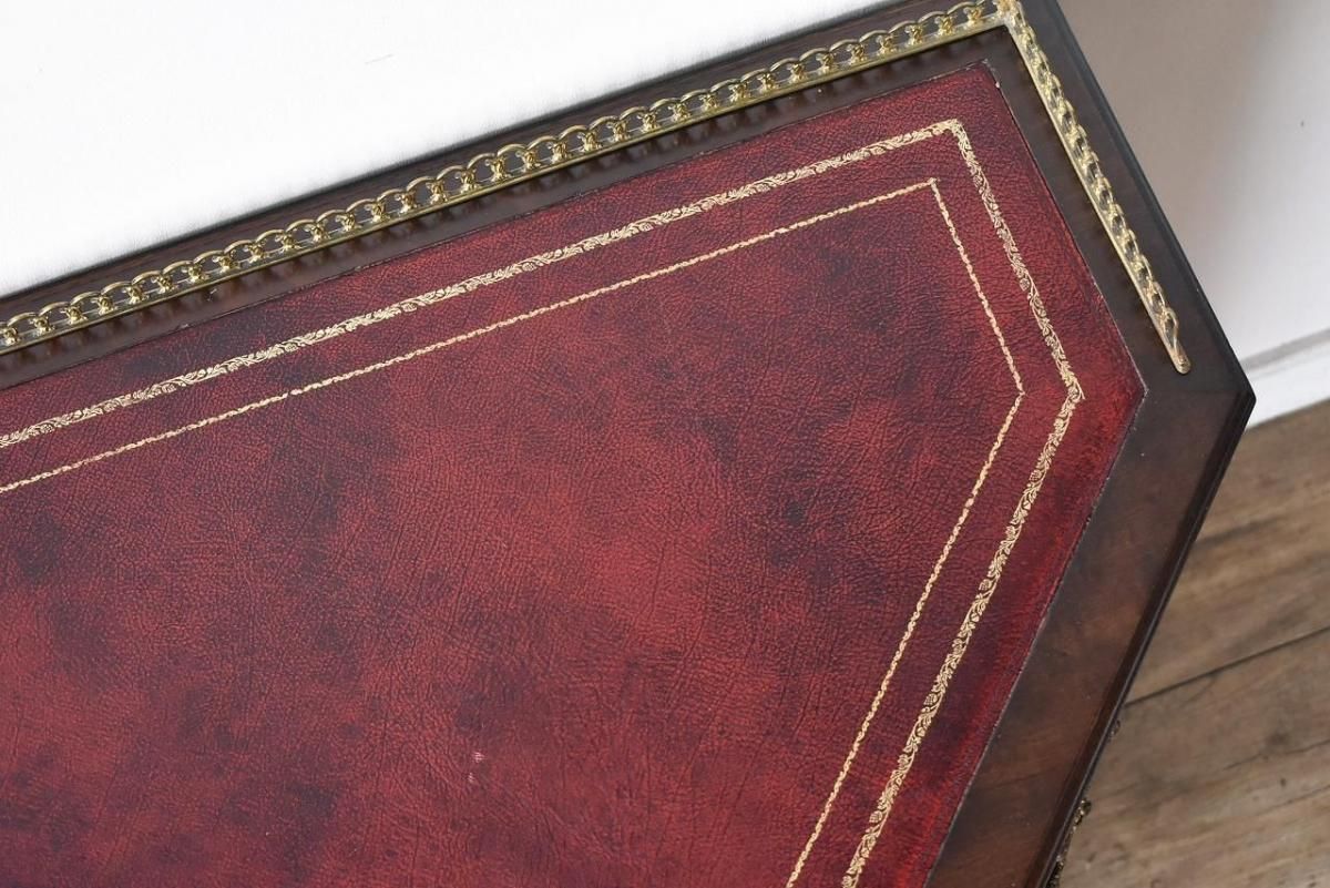 1920年代英国製アンティークテーブル｜重厚なマホガニー×ミラー