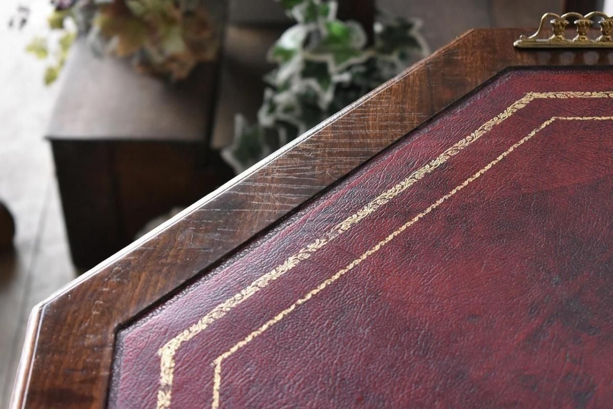 フランス アンティーク ルイ16世様式 マホガニー レザートップ デスク 鍵付き 000000004610_dsxfIYS.jpg