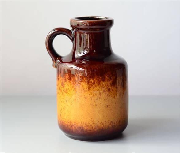 ドイツ製ヴィンテージ陶器花瓶 芸術性高い逸品